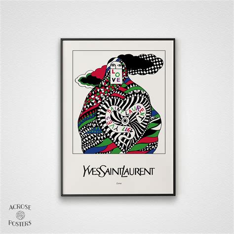 ysl vintage poster|yves Saint Laurent love prints.